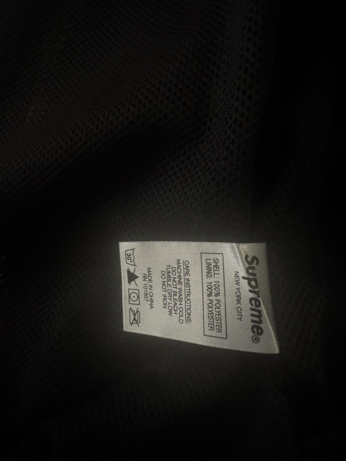 Supreme Supreme Reflective Text Track Jacket - Black Size Medium Size US M / EU 48-50 / 2 - 5 Thumbnail