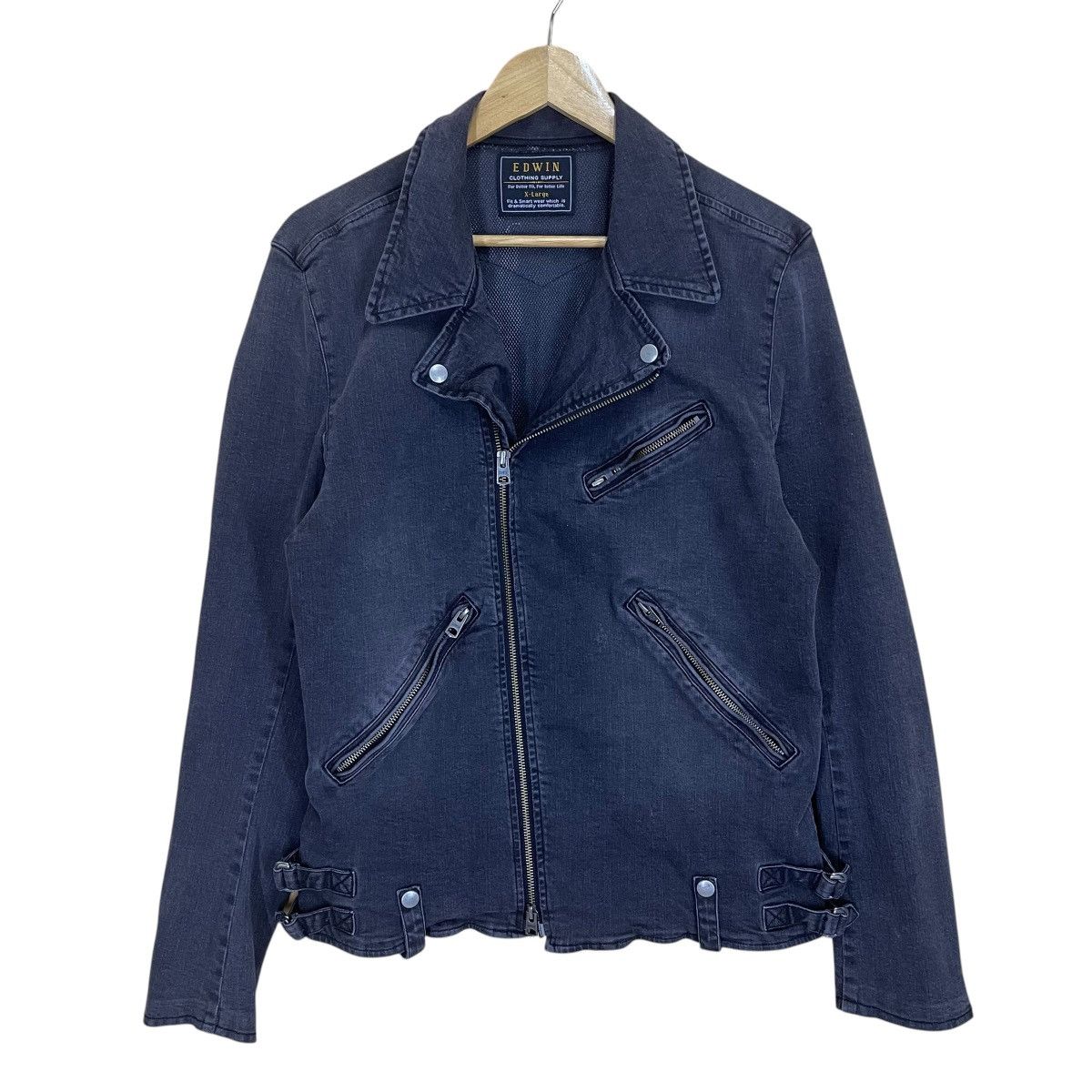 Edwin × Vintage RIOT🔥Edwin Double Collar Denim Jacket Size US M / EU 48-50 / 2 - 1 Thumbnail