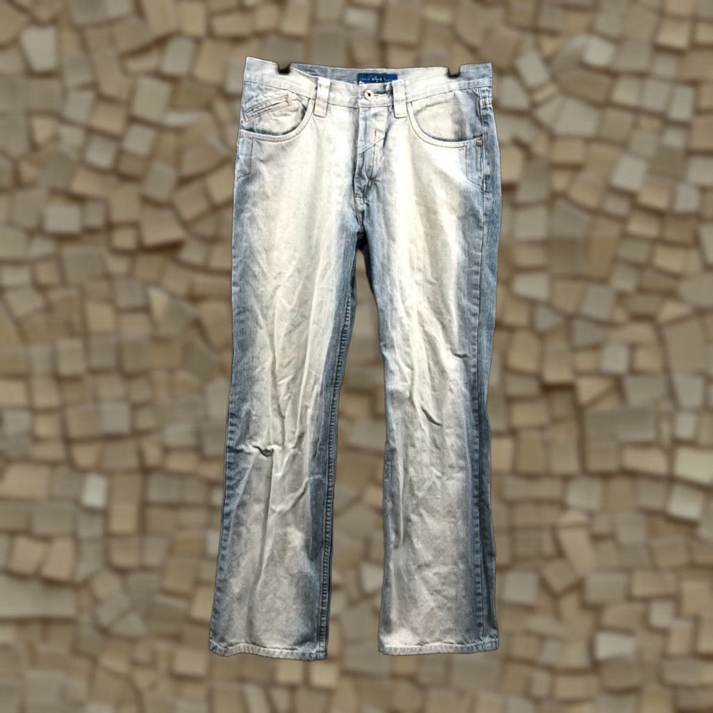 Vintage V-S-X Jeans Size 32 Mens Mid Rise Straight Medium Acid Wash Blue | Denim | 5-Pocket Design | Belt Loops | Regular Fit Size US 32 / EU 48 - 1 Thumbnail