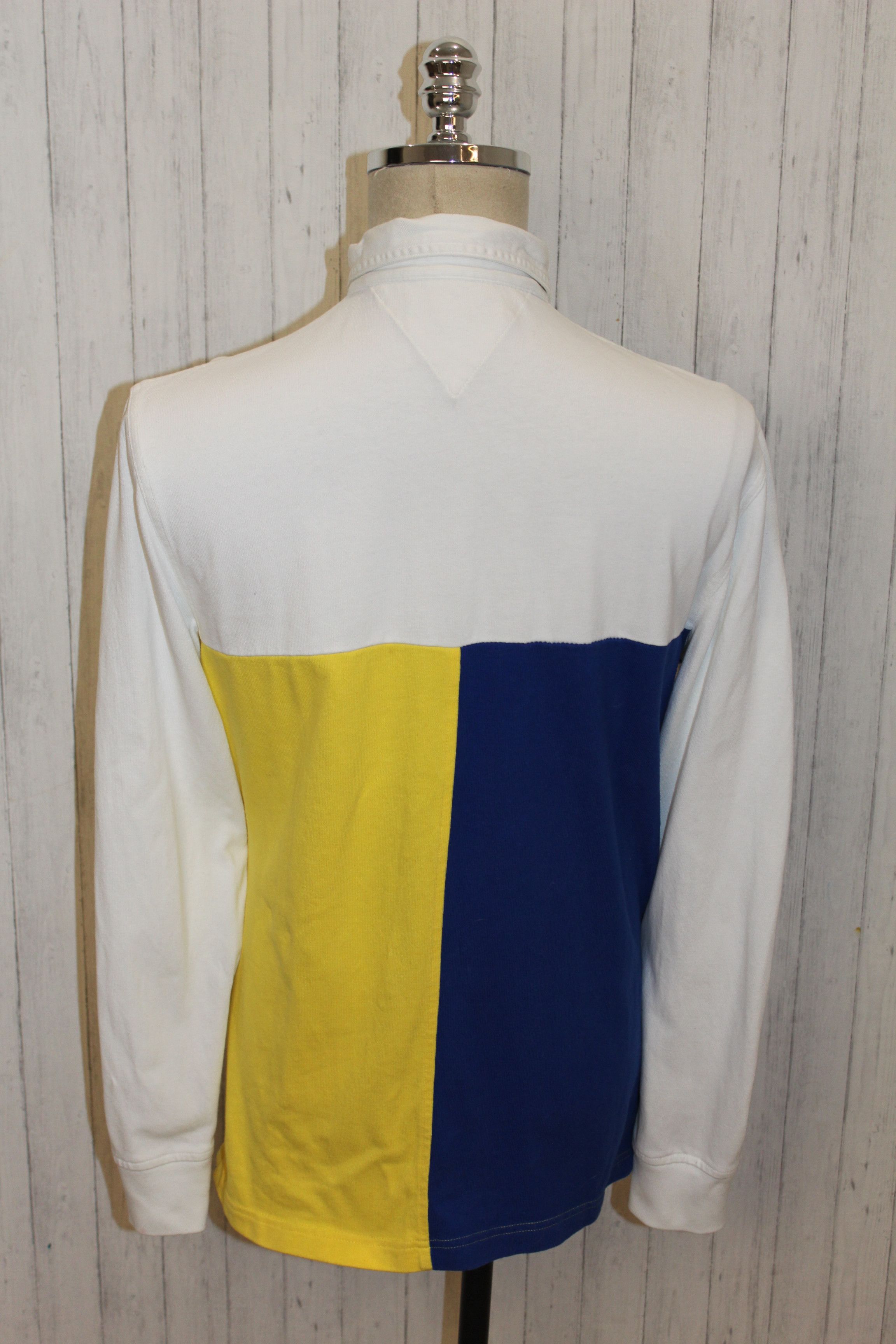 Tommy Hilfiger Men's Tommy Hilfiger Yellow Blue Rugby Shirt Size US M / EU 48-50 / 2 - 6 Thumbnail