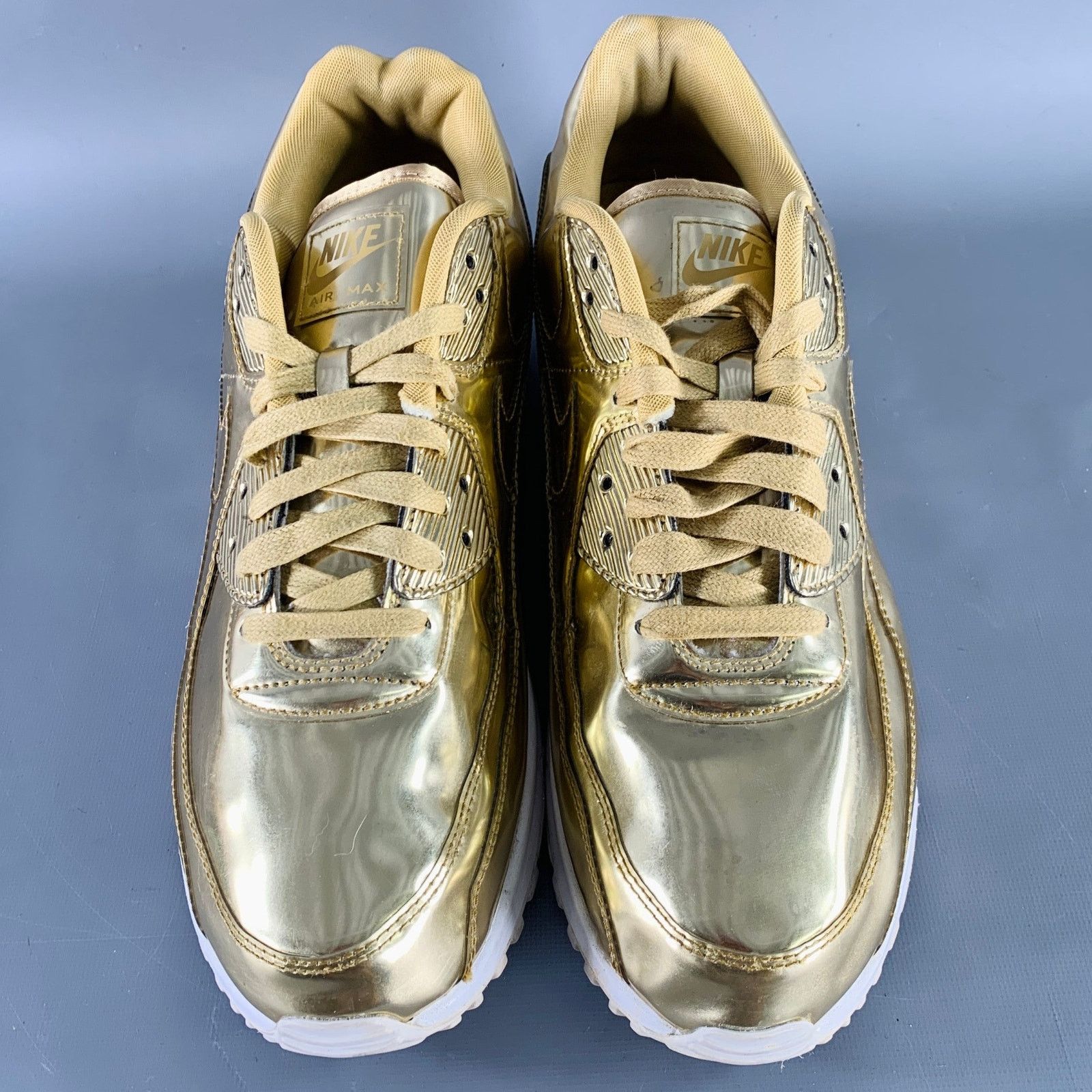 Nike NIKE Size 15.5 Gold Metallic Low Top Sneakers Size US 15 / EU 48 - 4 Thumbnail