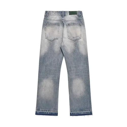 Japanese Brand × Jean Pants Washed dirty men's street fashion ripped jeans y2k Size US 34 / EU 50 - 2 Thumbnail