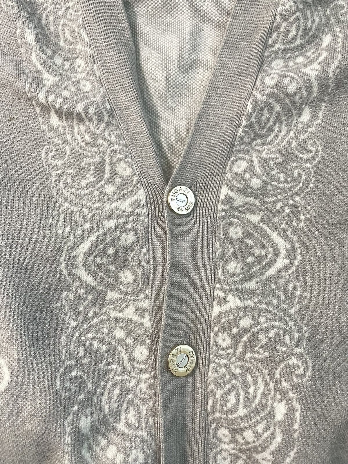 Fugazi FUGAZI PAISLEY KNIT CARDIGAN - GREY Size US XL / EU 56 / 4 - 3 Thumbnail