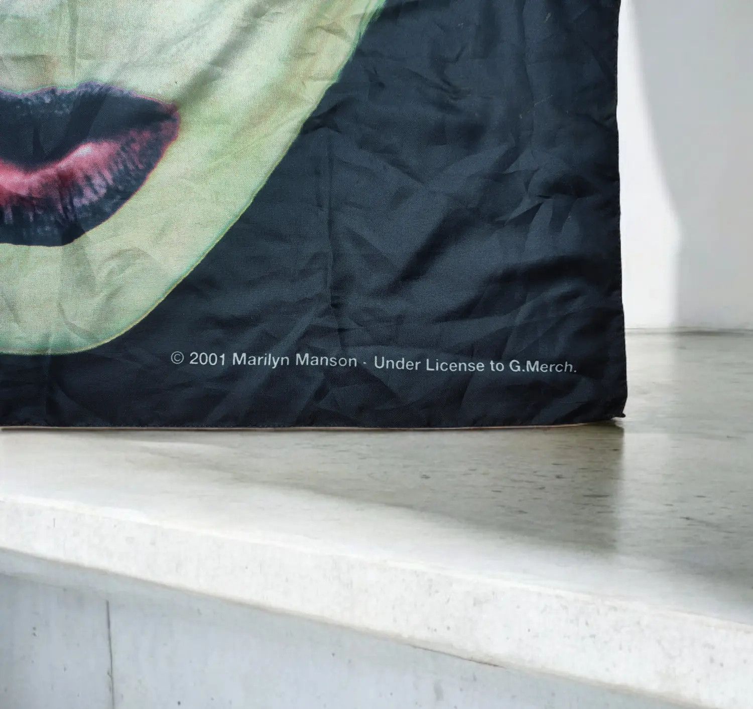 Band Tees Marilyn Manson 2001 Head Poster Flag Size ONE SIZE - 2 Thumbnail