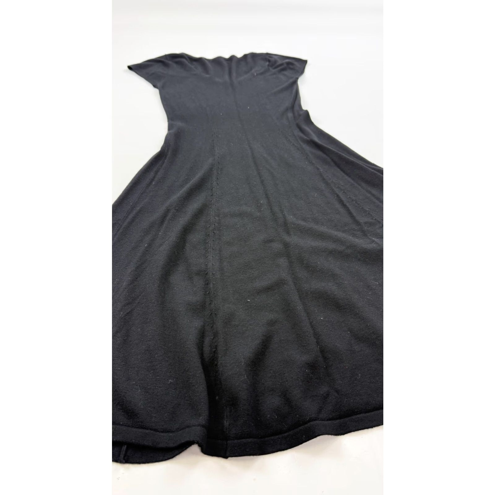 Zara Zara Dress Womens Small Black Knit A-Line Fit & Flare Short Sleeve Scoop Neck Dress Size 28" / US 6 / IT 42 - 7 Thumbnail