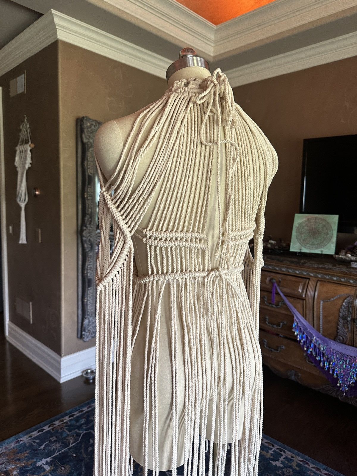 Other Original GoodVibeGoda Handmade Macramé Rope Dress Size S / US 4 / IT 40 - 5 Thumbnail