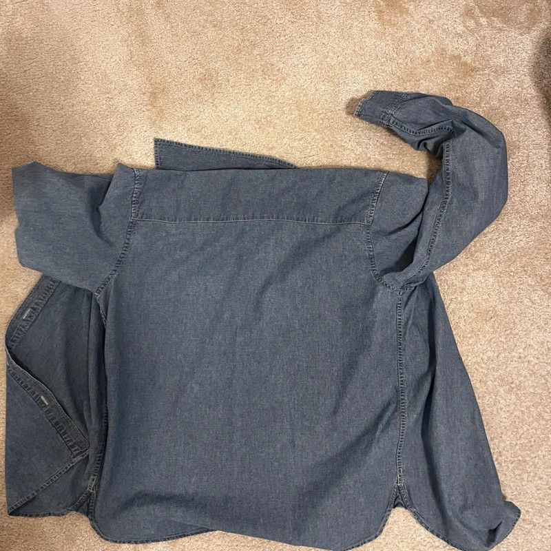 Carhartt Carhartt Light Blue Denim Long Sleeve Shirt Size M Size US M / EU 48-50 / 2 - 2 Thumbnail