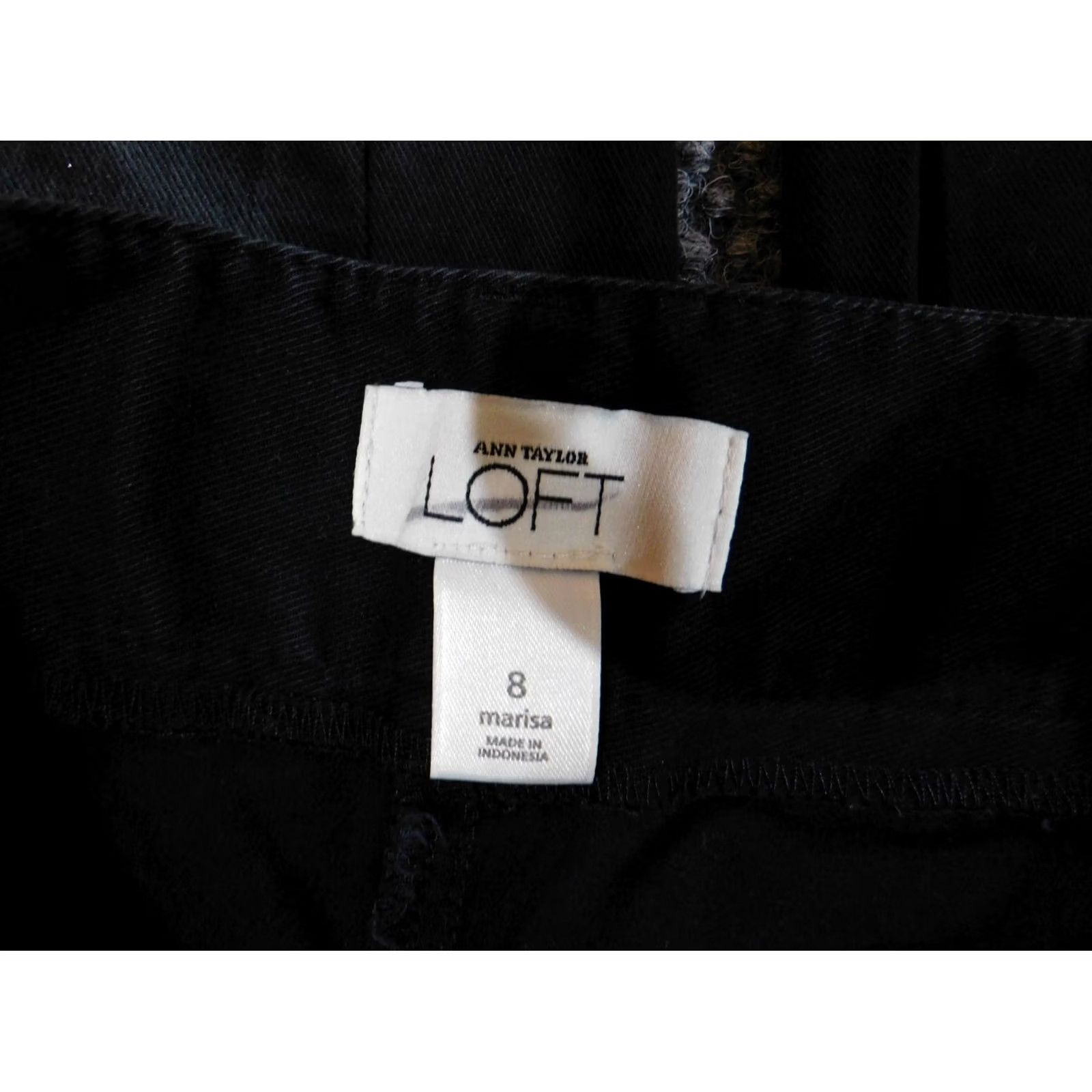 Ann Taylor Ann Taylor Loft Pants Womens Chino Straight 8 Black Cotton Spandex Knit Inseam 30 Comfort Casual Regular Medium Rise 8.5-10.5 Inseam 30 Black Size 30" / US 8 / IT 44 - 3 Thumbnail