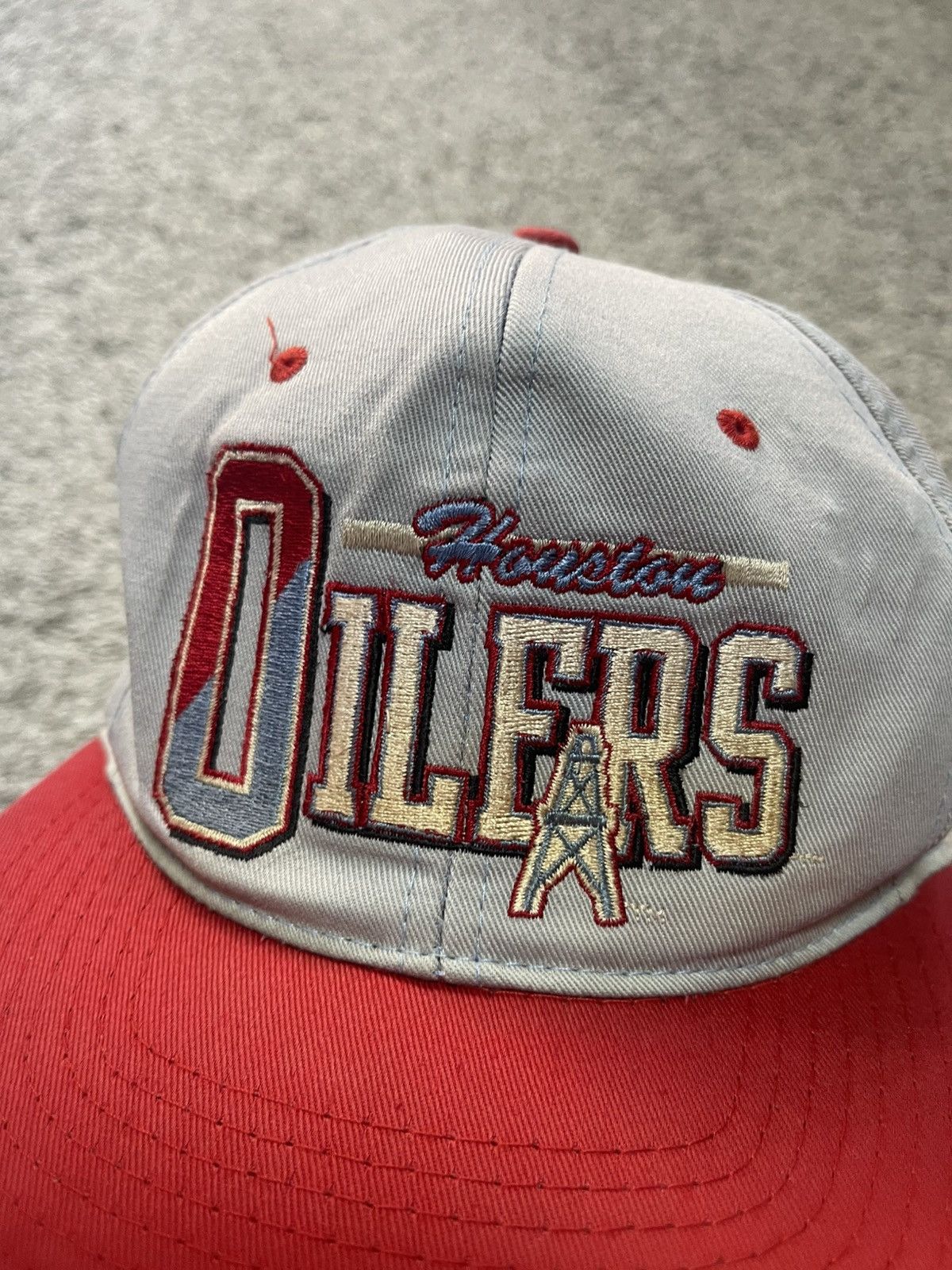 All Sport Vintage AJD Houston Oilers NFL Snapback Hat Cap Cap Two Tone Size ONE SIZE - 6 Thumbnail