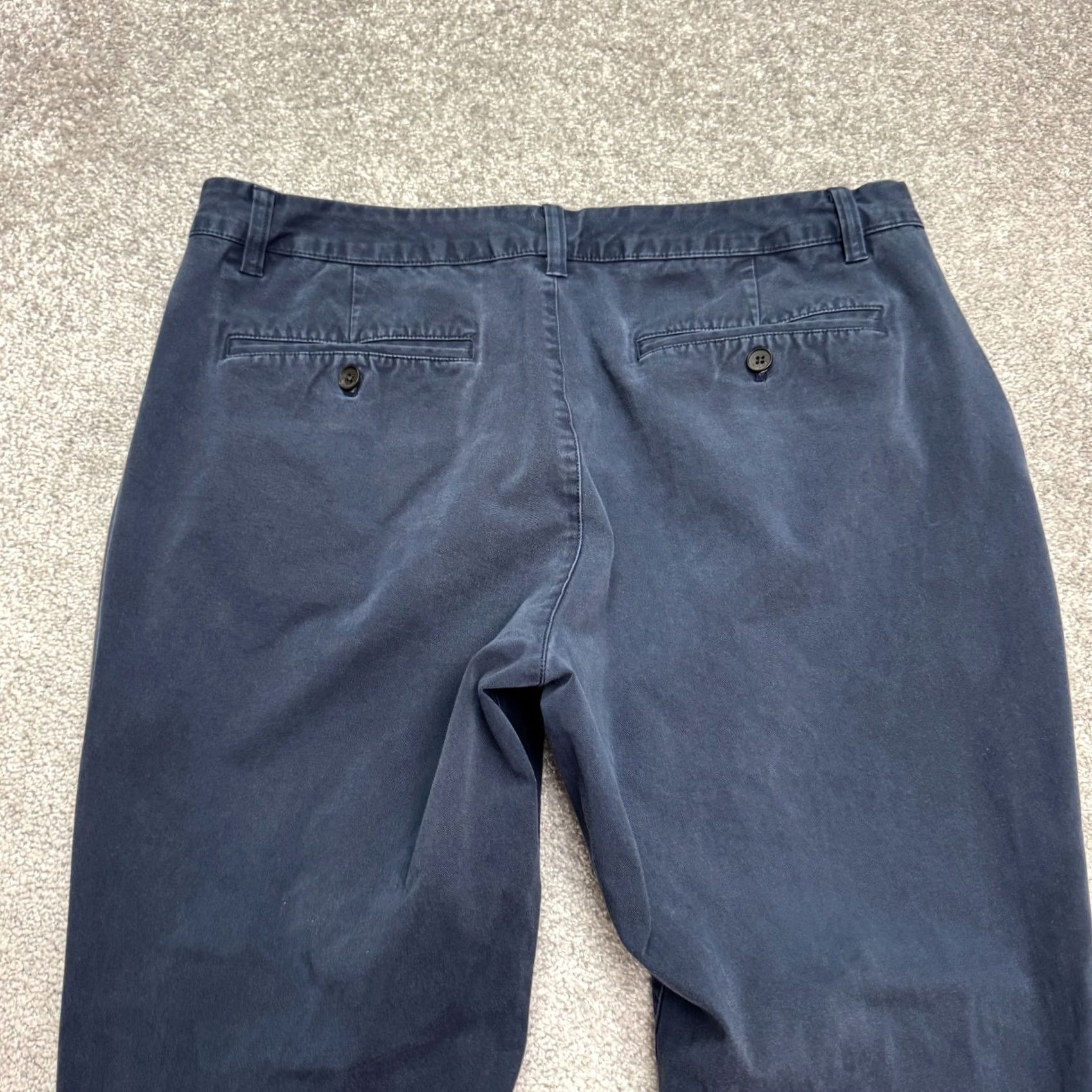 Bonobos Bonobos Slim Fit Straight Leg Chino Pants Mens 36x28 Navy Blue Cotton Flat Front Button Zip Casual Workwear Baggy? Size US 31 - 6 Thumbnail