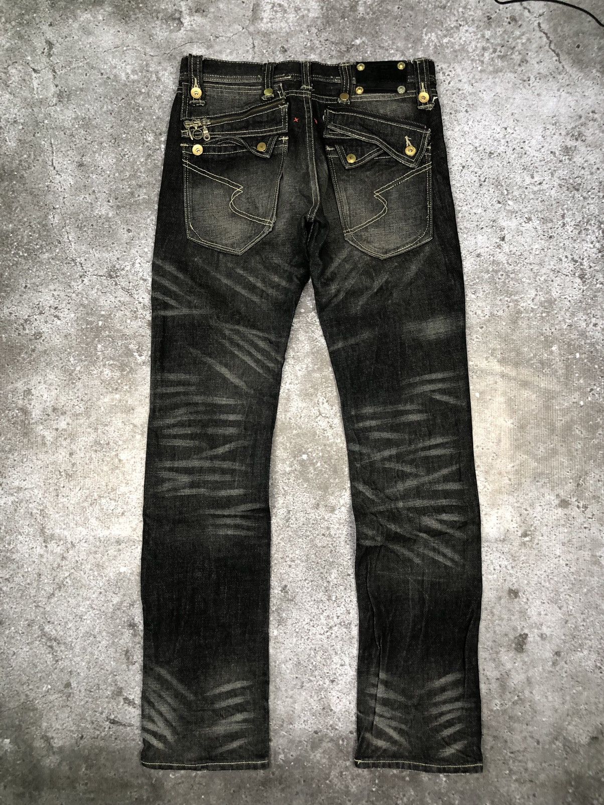 If Six Was Nine × Le Grande Bleu (L.G.B.) × semanticdesign SEMANTIC DESIGN RIPPED JEANS Size US 30 / EU 46 - 1 Thumbnail