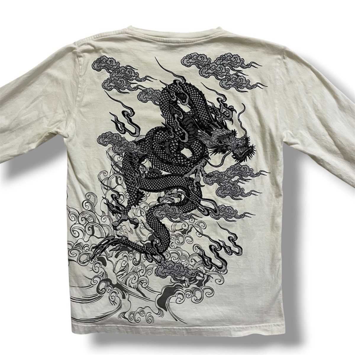 Karakuri Tamashii Longsleeve tshirt dragon Sukajan printed Size US M / EU 48-50 / 2 - 6 Thumbnail