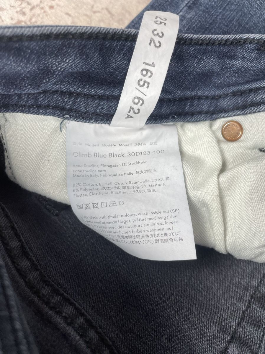 Acne Studios Acne Studios W25 L32 Climb Blue Black Denim Jeans Womens EGV Size 25" / US 0 / IT 36 - 3 Thumbnail