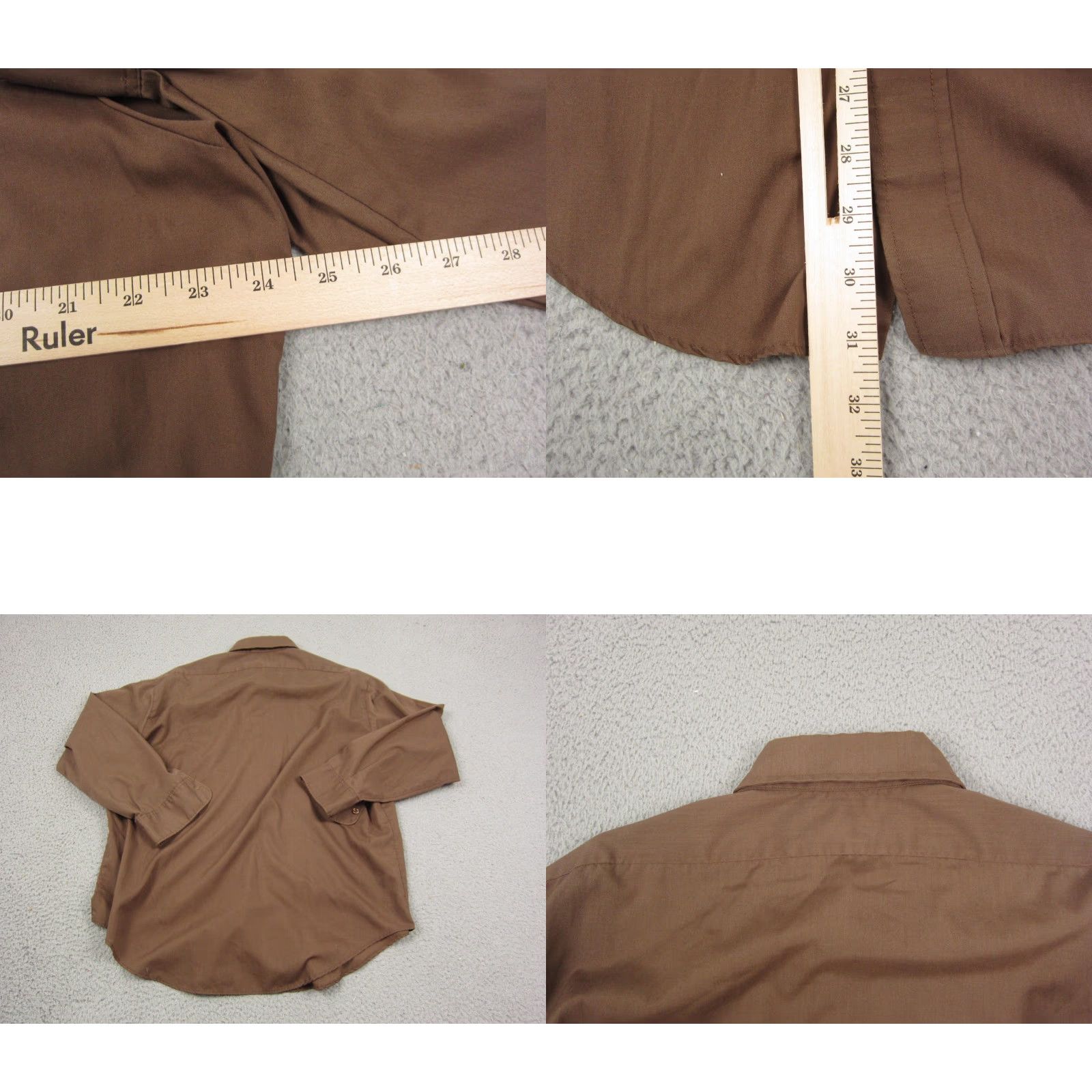 Vintage VINTAGE Career Club Shirt Mens 17 Extra Large Brown Made in USA Disco 70s Shirts Size US XL / EU 56 / 4 - 8 Thumbnail