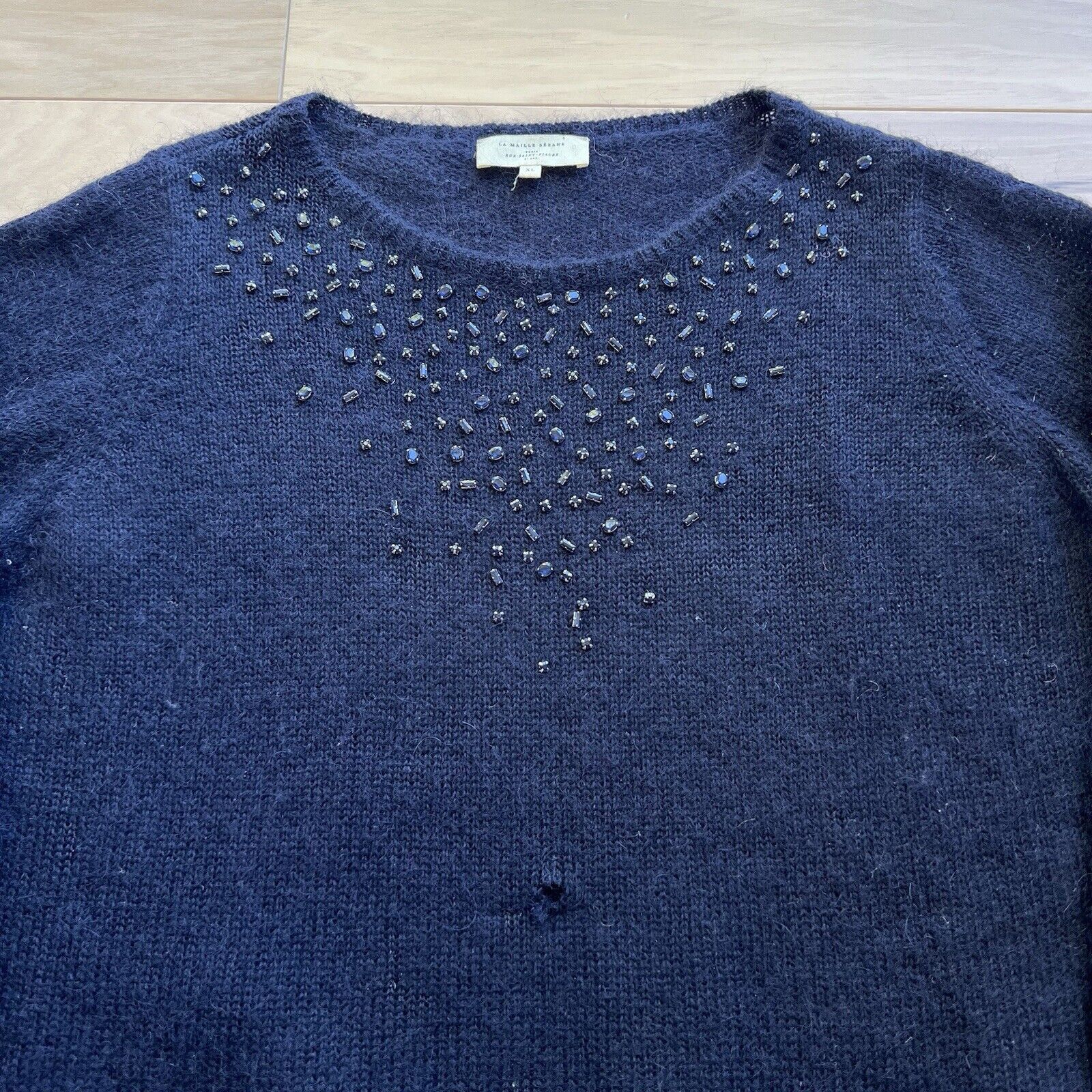 Sezane La Maille Sezane Sweater Women's XL Blue Mohair Wool Size XL / US 12-14 / IT 48-50 - 3 Thumbnail