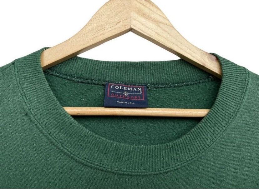 Coleman Vintage 90s Coleman Spellout Logo Green Crewneck Sweatshirt Size US L / EU 52-54 / 3 - 5 Thumbnail