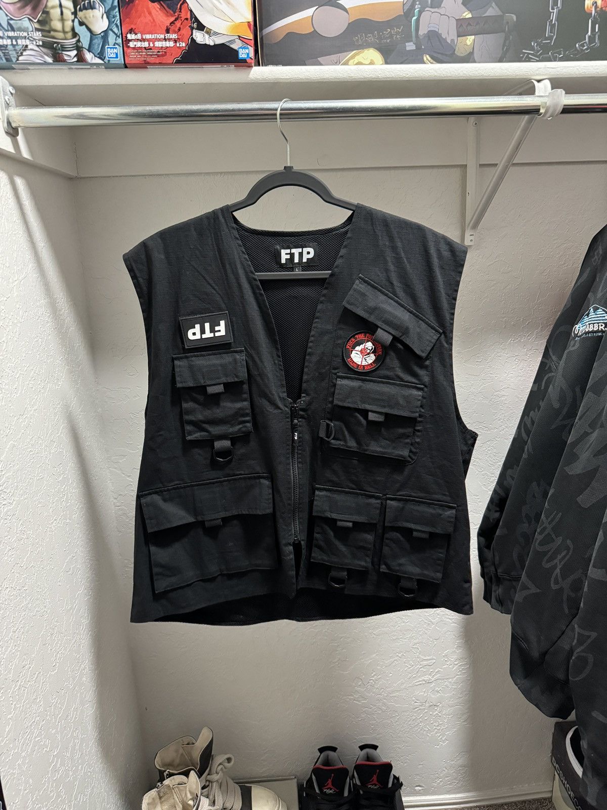 image of Fuck The Population Ftp Tactical Reaper Vest in Black, Men's (Size Large)