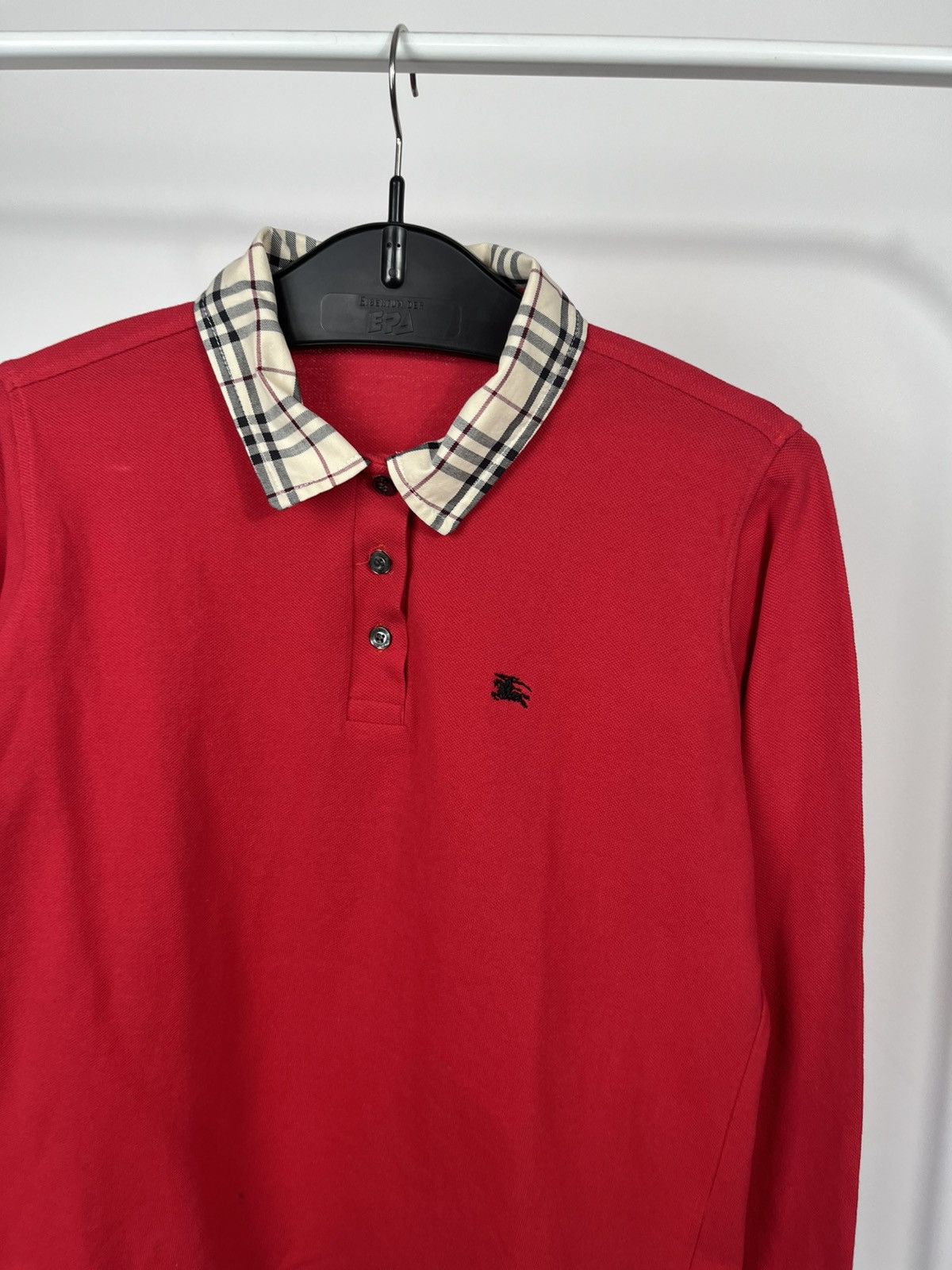 Burberry Burberry London Polo Shirt Nova Check Collar Long Sleeve L Size L / US 10 / IT 46 - 3 Thumbnail