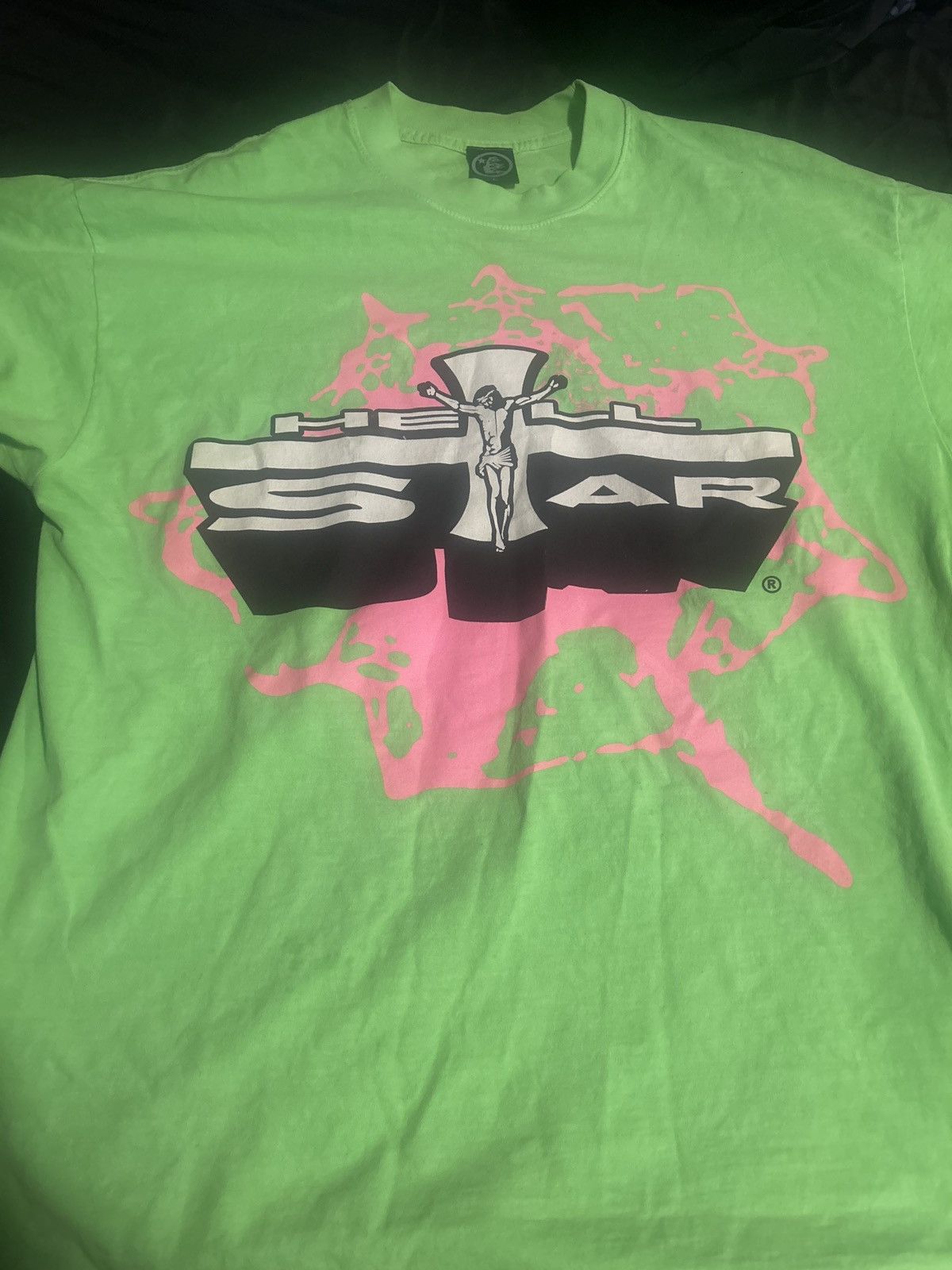 HELLSTAR Bright green and pink new hellstar tshirt Size US L / EU 52-54 / 3 - 4 Thumbnail