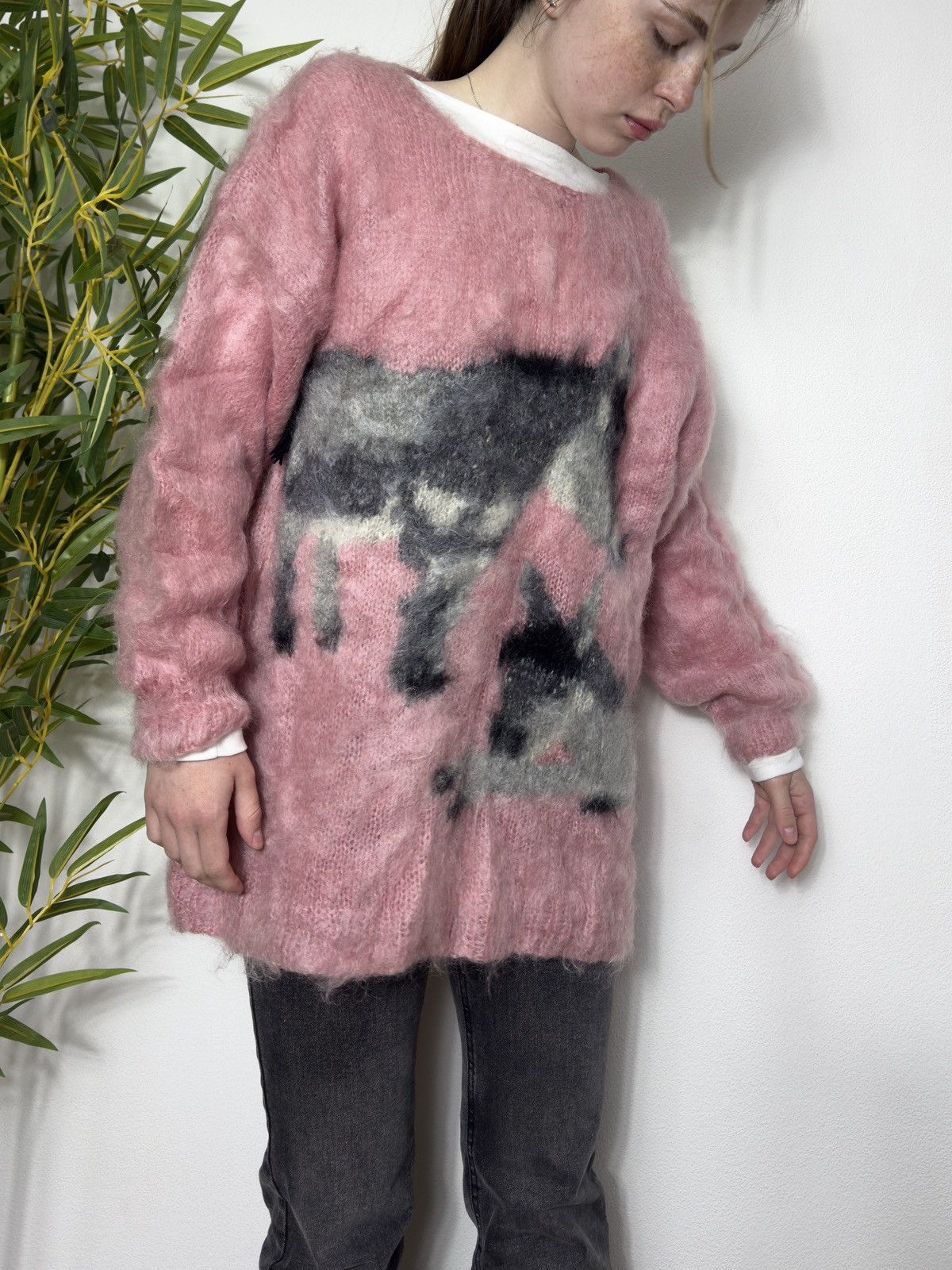 Vintage VINTAGE MOHAIR CUTE DONKEYS KNITTED FUR SWEATER Size L / US 10 / IT 46 - 5 Thumbnail