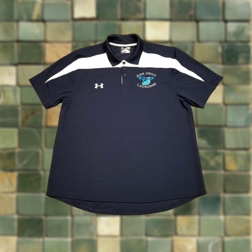 Under Armour Armour Heatgear Polo Shirt Mens XL Blue Loose Fit Under Armour HeatGear Polo Shirts Golf Walking Size US XL / EU 56 / 4 - 1 Thumbnail
