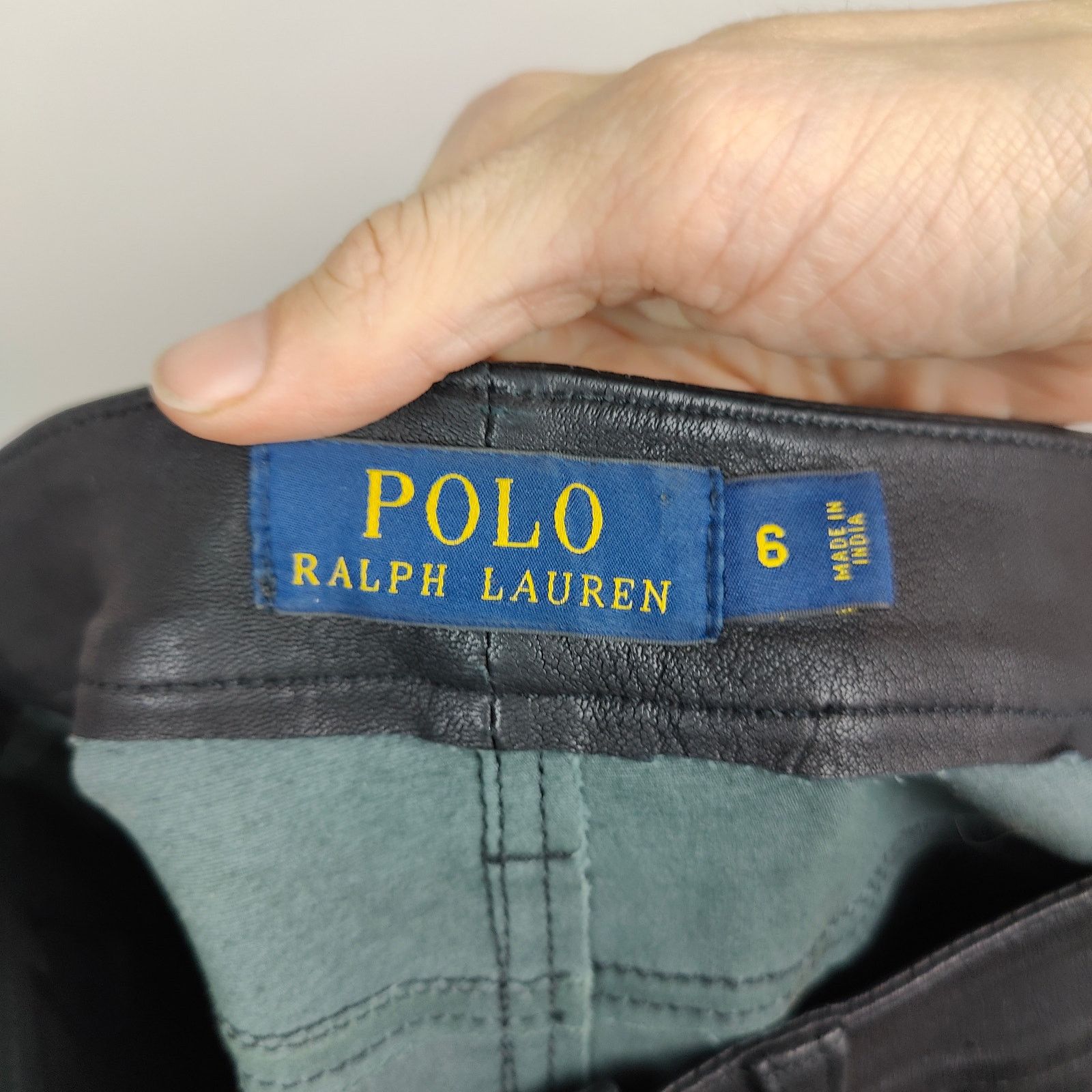 Polo Ralph Lauren Polo Ralph Lauren Leather Pants Womens 6 Black Skinny Zip Size 28" / US 6 / IT 42 - 10 Thumbnail
