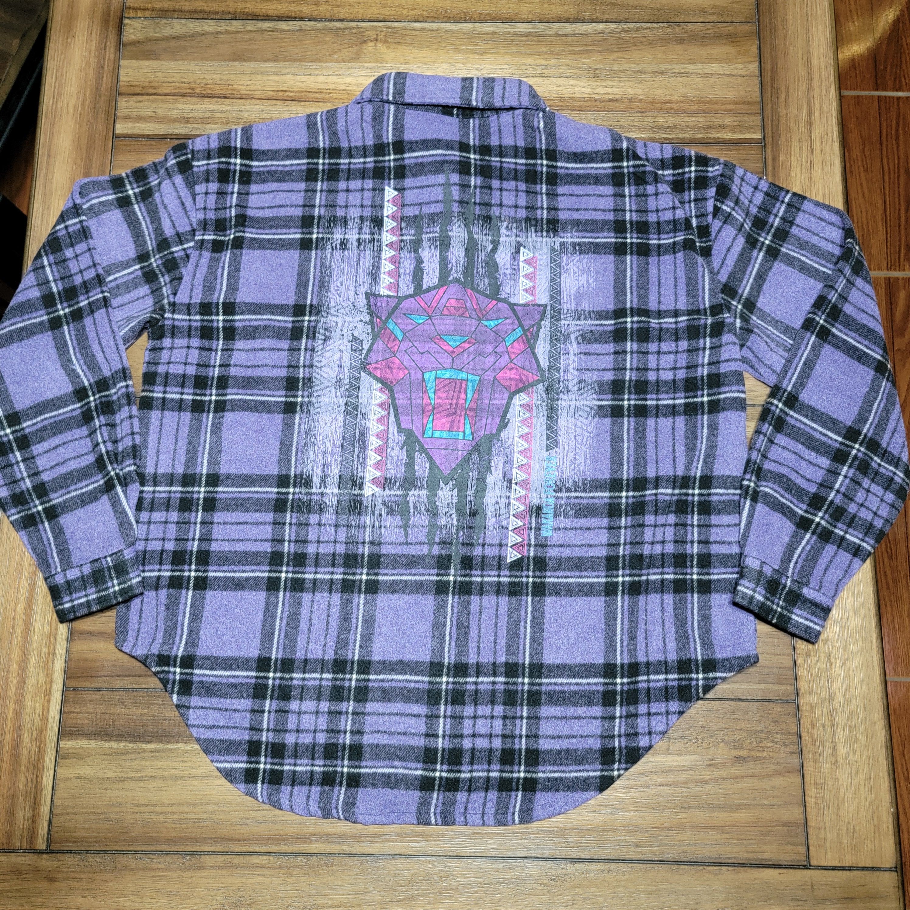 Marvel Comics Marvel Wakanda Forever Full Button Fleece Shacket - Medium Size US M / EU 48-50 / 2 - 4 Thumbnail