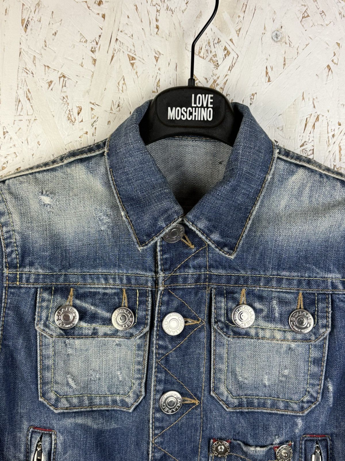 Dsquared2 00s Vintage Dsquared2 Archive Denim Jacket Blue Size ~M Size M / US 6-8 / IT 42-44 - 2 Thumbnail