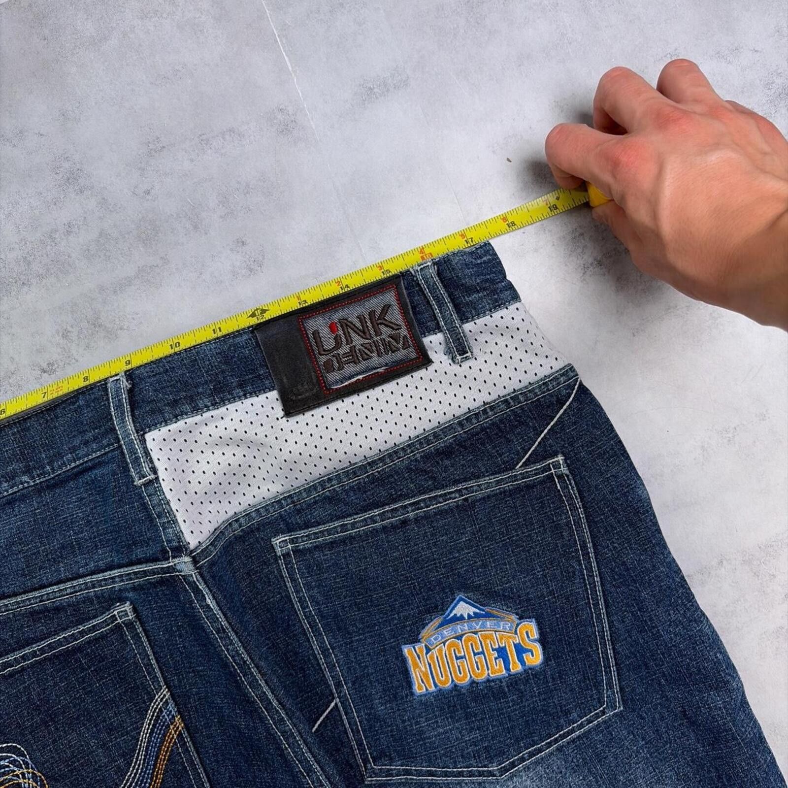 NBA Vintage Link NBA UNK Denver Nuggets Anthony 15 Baggy Jeans Size US 34 / EU 50 - 6 Thumbnail