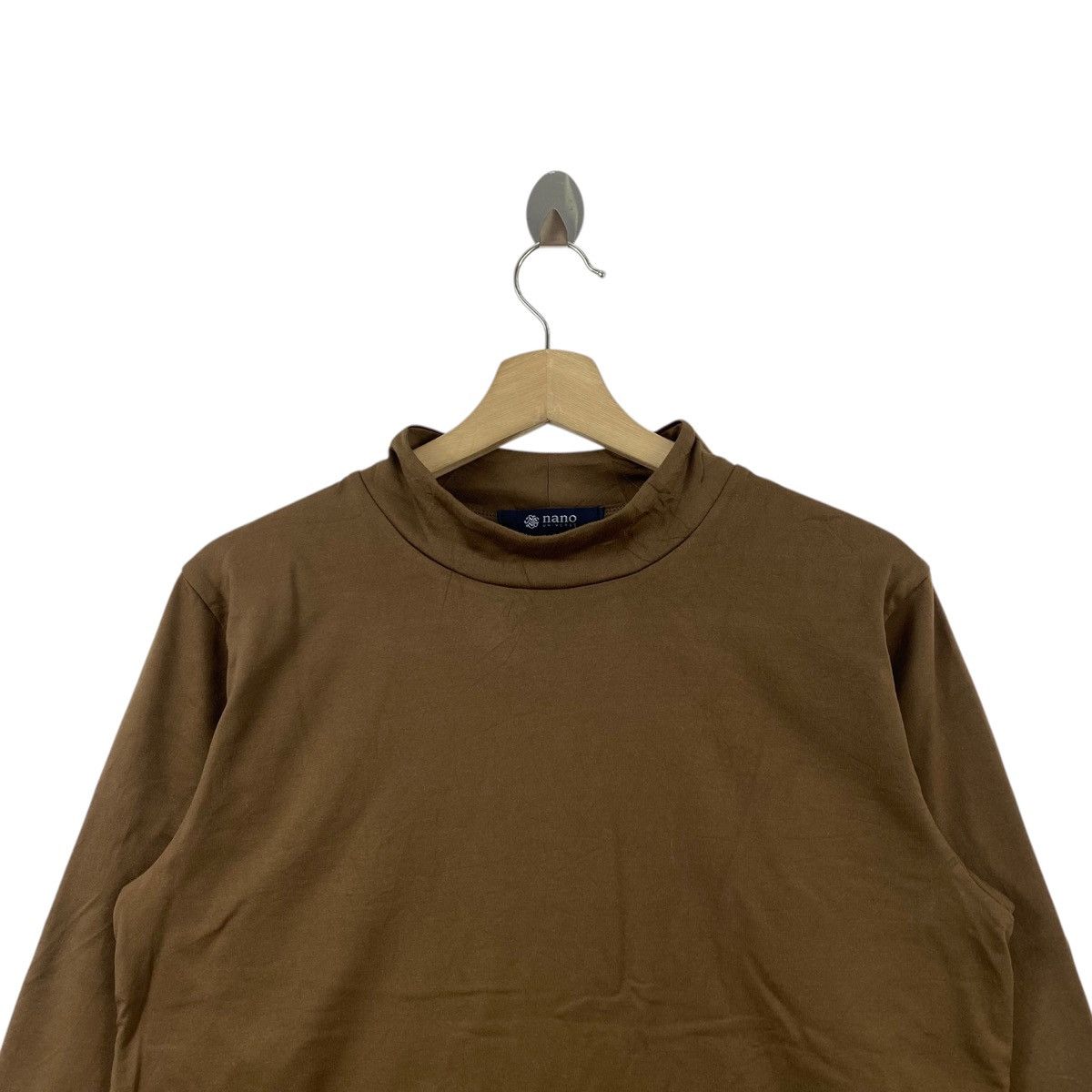 Japanese Brand × NANO universe NANO UNIVERSE Japanese Brand Brown Turtleneck Sweatshirt Size US M / EU 48-50 / 2 - 2 Thumbnail