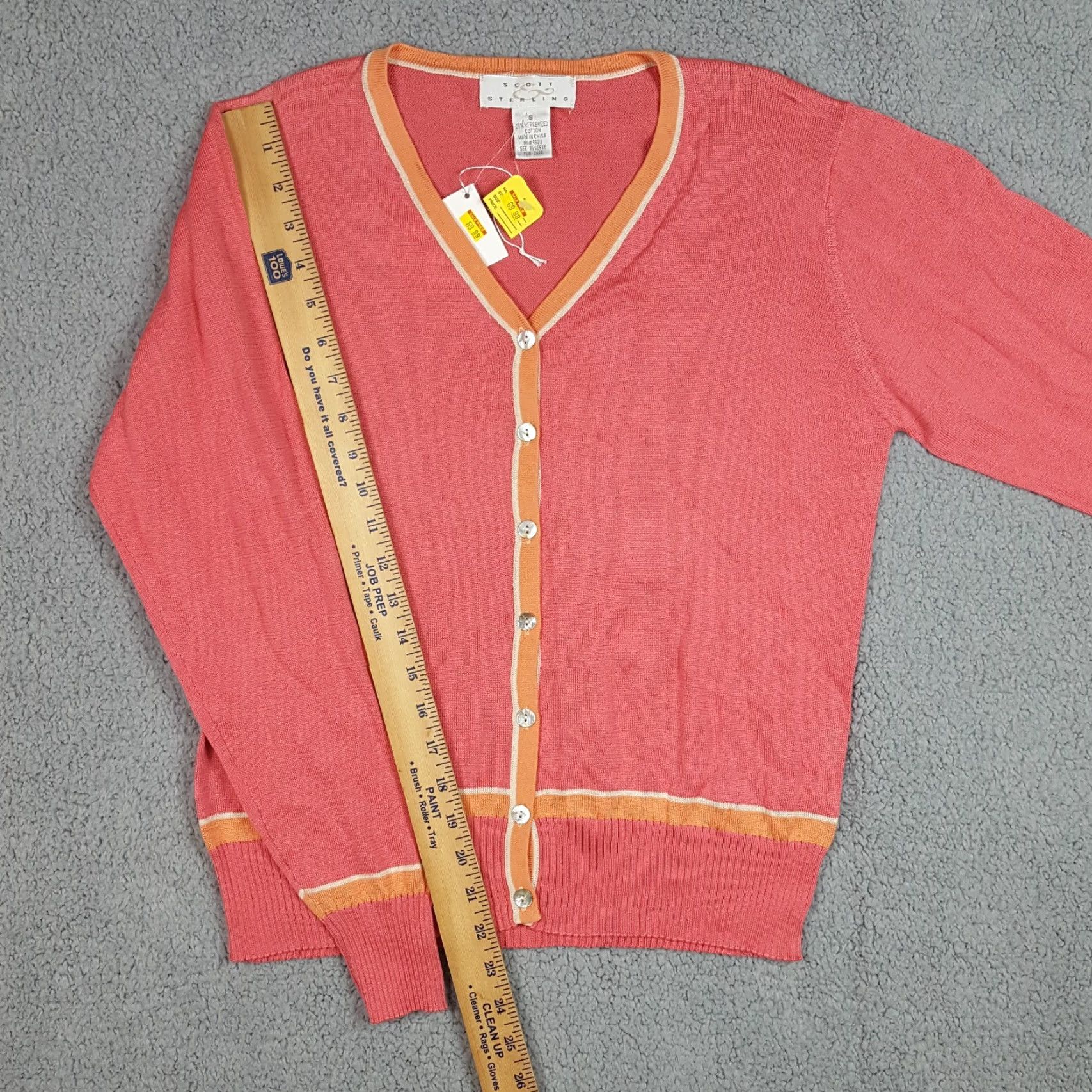 Pinko Vintage Scott Sterling Women's Cardigan Sweater S Pink Knit 90s Retro Casual Fall Winter Size S / US 4 / IT 40 - 6 Thumbnail