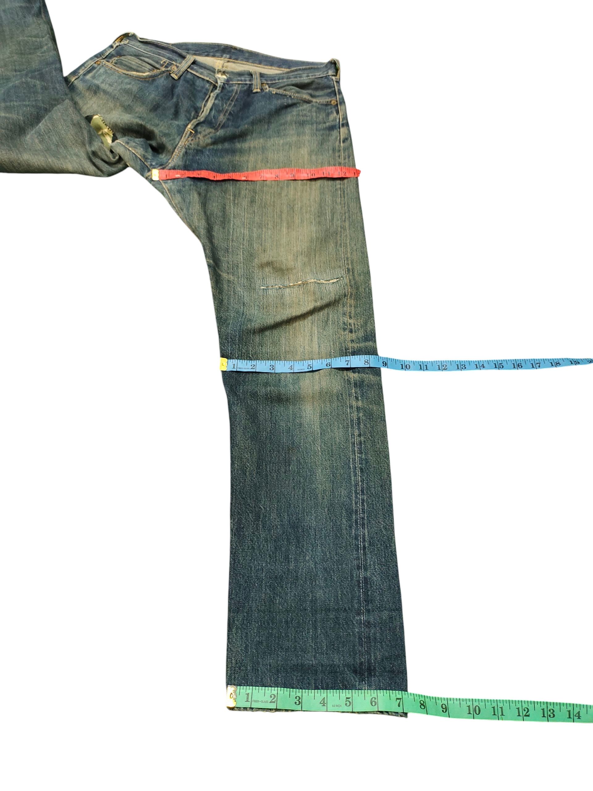Studio D'Artisan 1990s Studio D' Artisan Selvedge Patchwork Distress Jeans Size US 32 / EU 48 - 18 Thumbnail