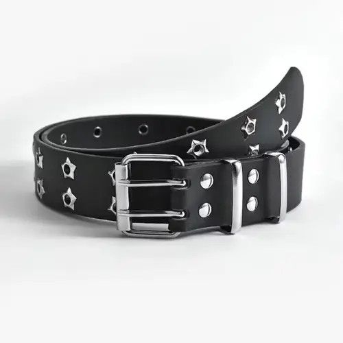 image of Unbrnd Star Eye Rivet Belt Black, Men's
