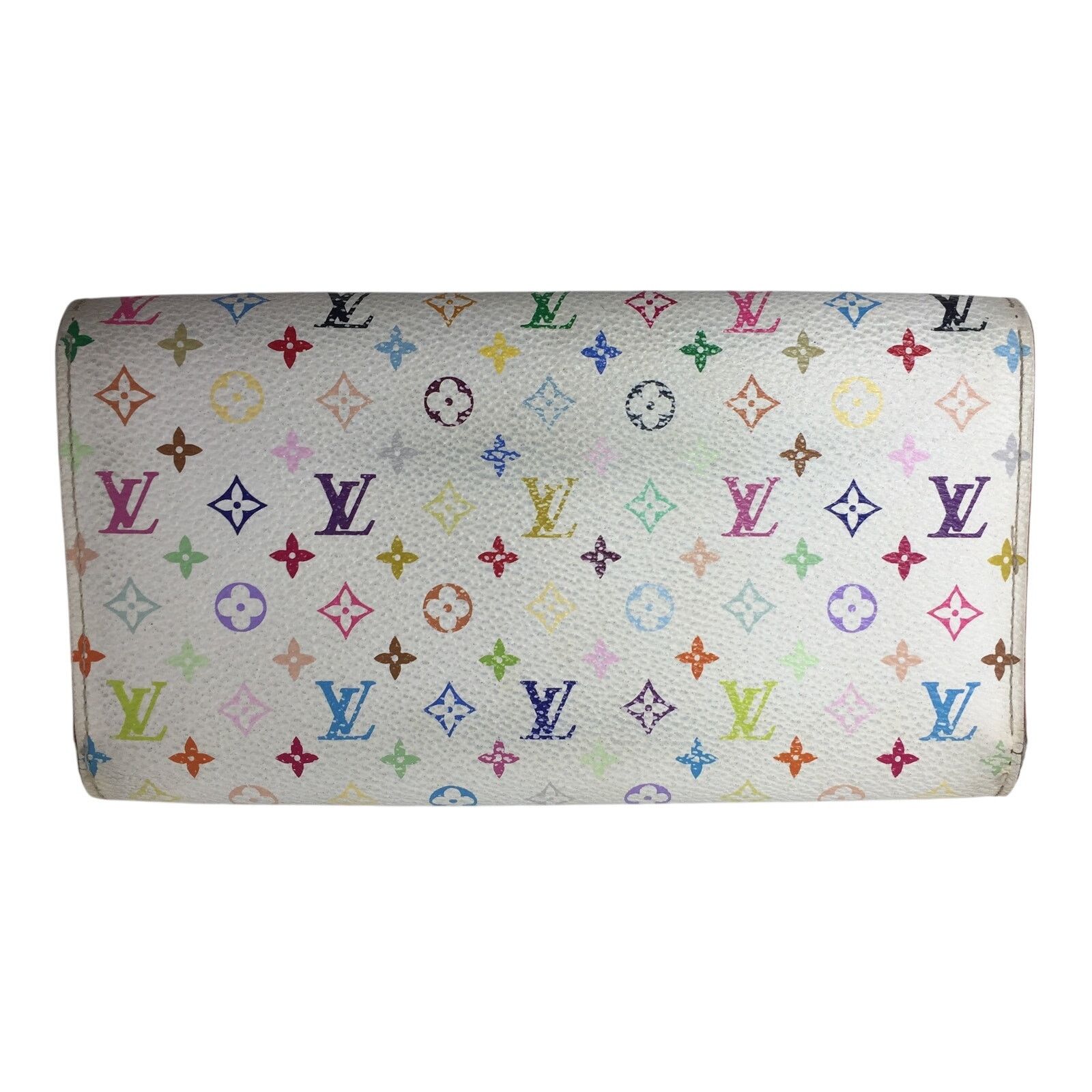 Louis Vuitton Louis Vuitton White Multicolor Takashi Murakami Long Wallet Size ONE SIZE - 6 Thumbnail