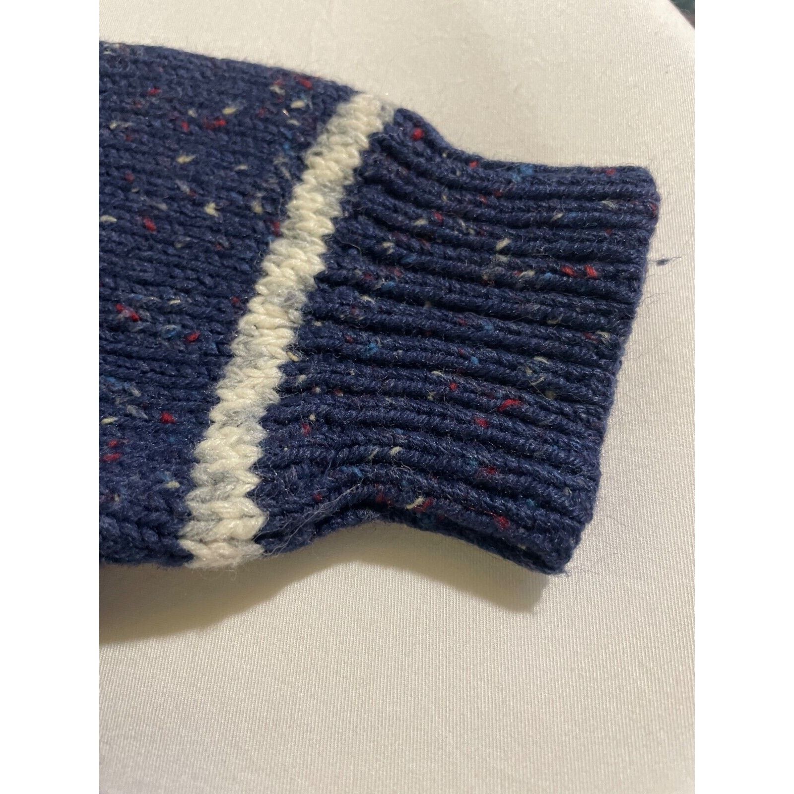Other Justine Todd · 3X · V-Neck Blue Tweed Wool Blend Sweater Size 3XL / US 20-22 - 8 Thumbnail