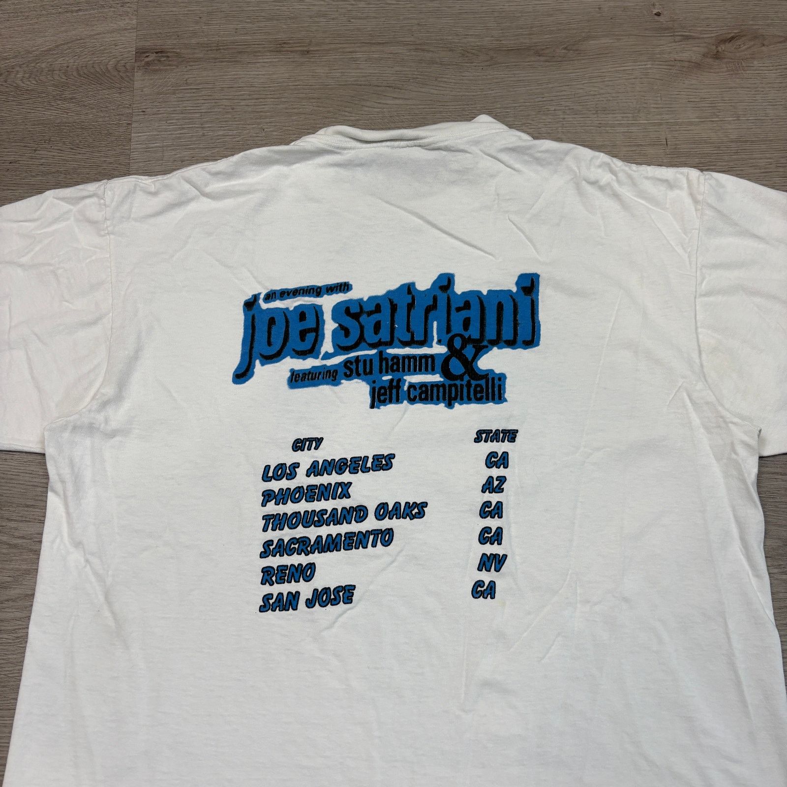 Band Tees × Vintage Rare Vintage Joe Satriani Stu Hamm Jeff Campitelli Shirt XL. Size US XL / EU 56 / 4 - 4 Thumbnail