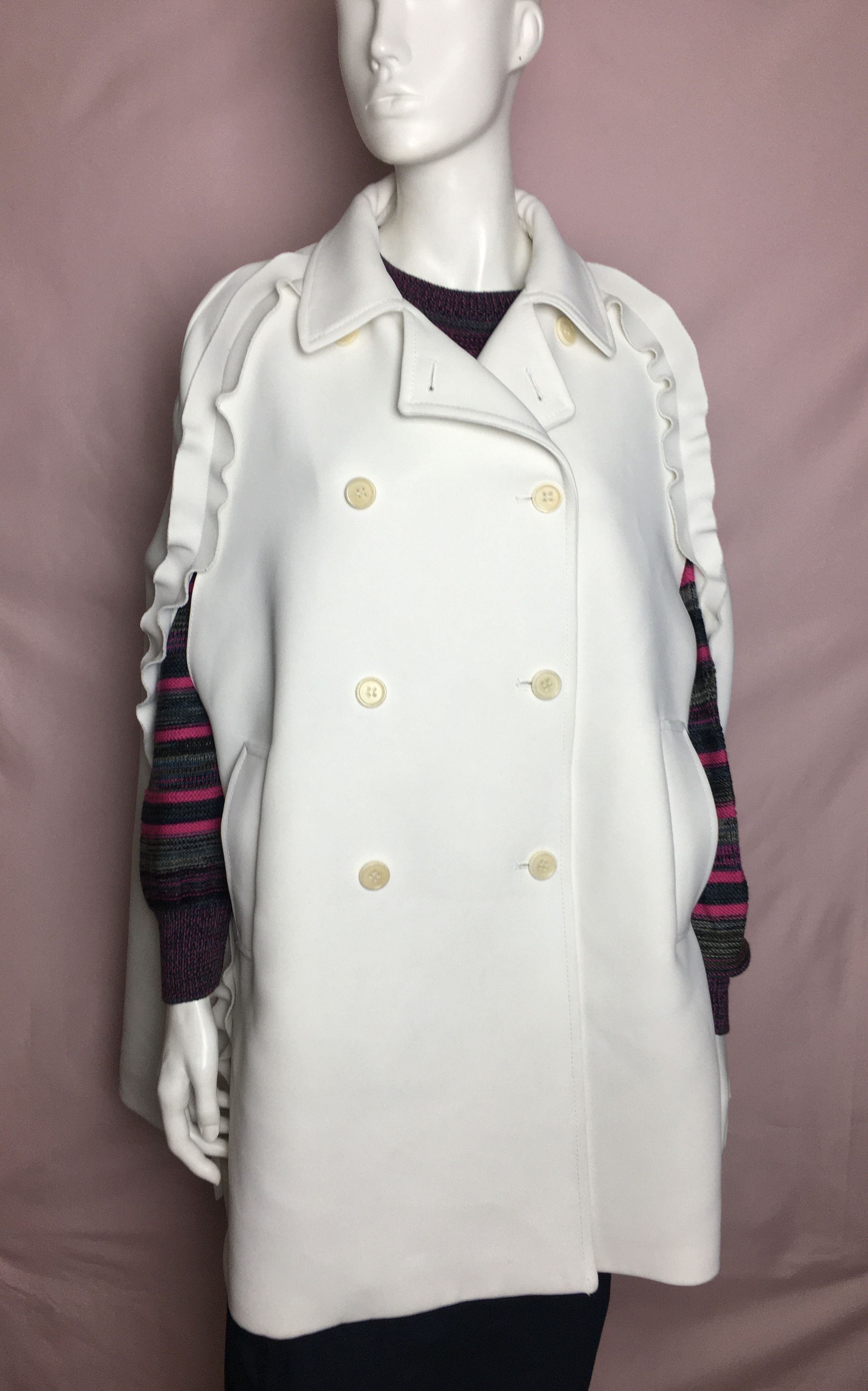 RED Valentino RED Valentino Double Breasted Cape Design Coat IT 42 Size M / US 6-8 / IT 42-44 - 4 Thumbnail