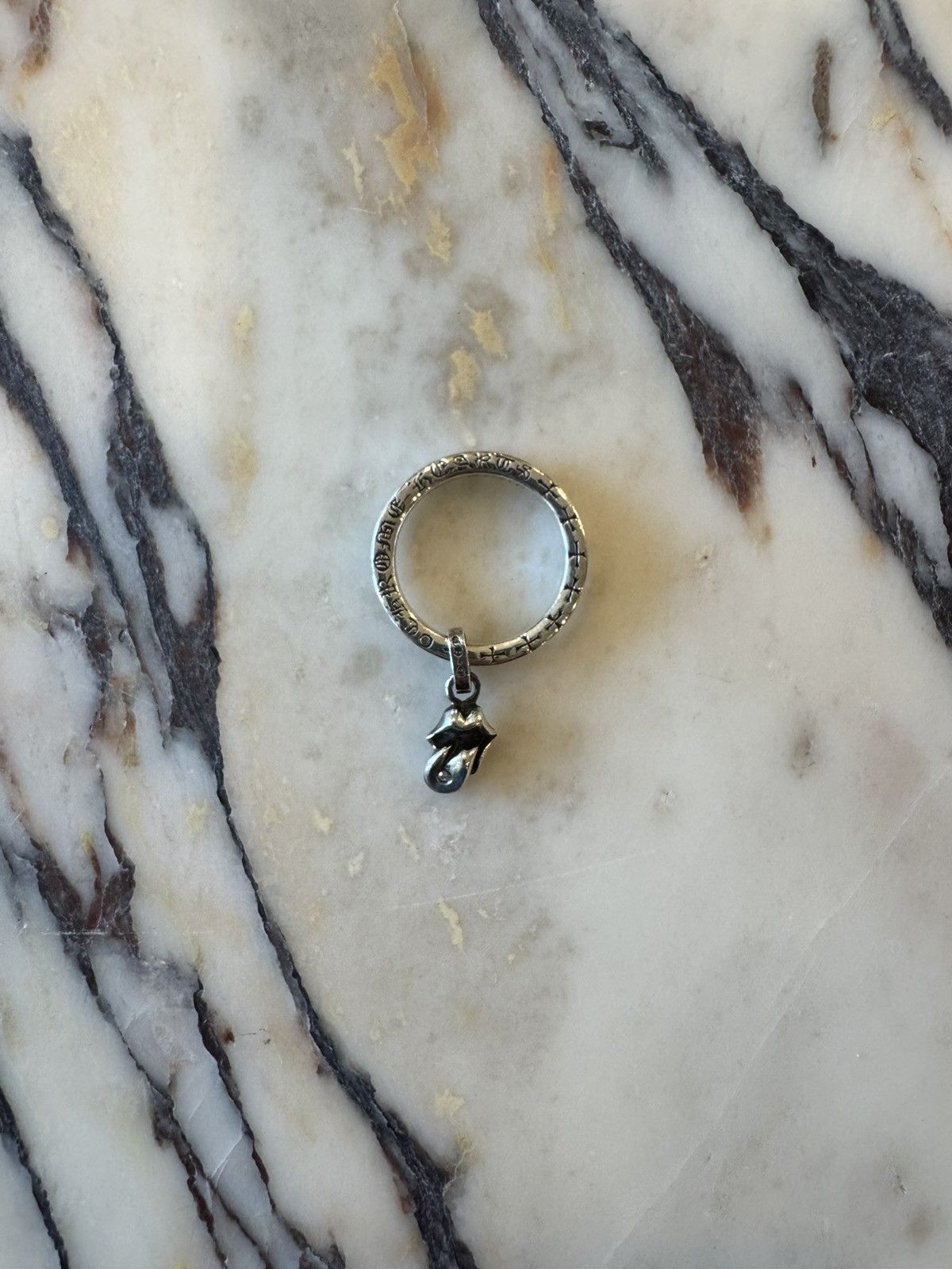 Chrome Hearts × The Rolling Stones Chrome Heart Rolling Stones NTFL Ring with Diamond Size ONE SIZE - 1 Thumbnail