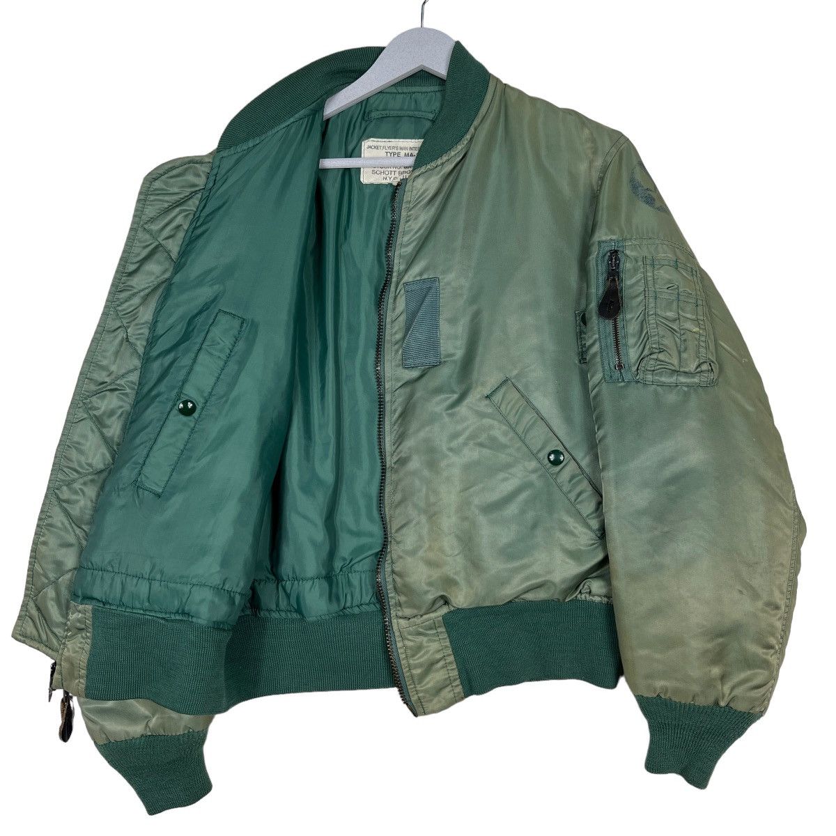 Schott 🔥 VINTAGE SCHOTT BROS MA-1 1949 REVERSIBLE BOMBER JACKET Size US S / EU 44-46 / 1 - 1 Thumbnail