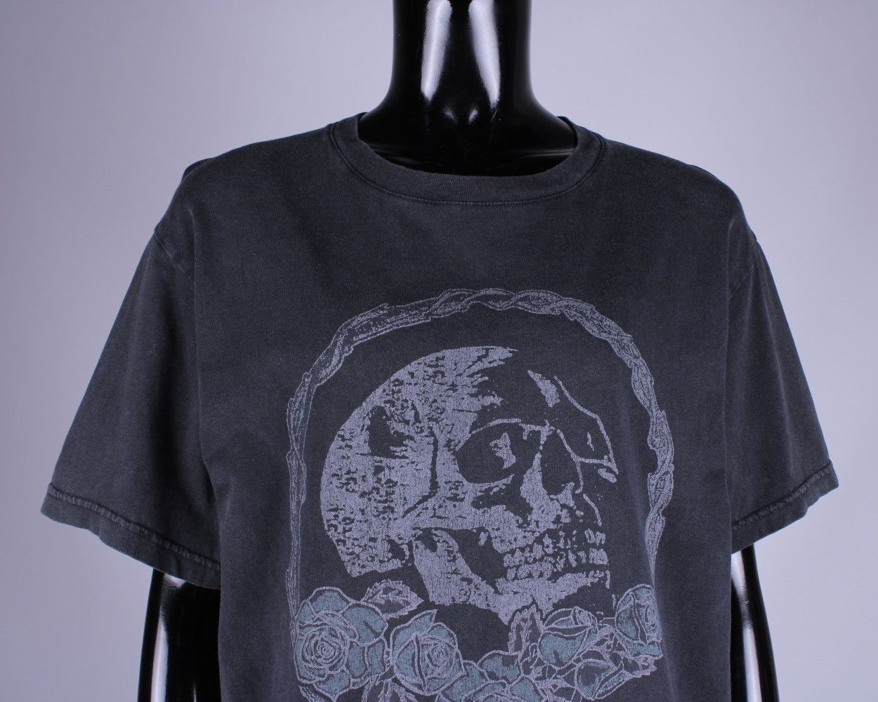 The Kooples The KOOPLES Garment Dyed Washed Gray/Black T-Shirt Size M / US 6-8 / IT 42-44 - 3 Thumbnail
