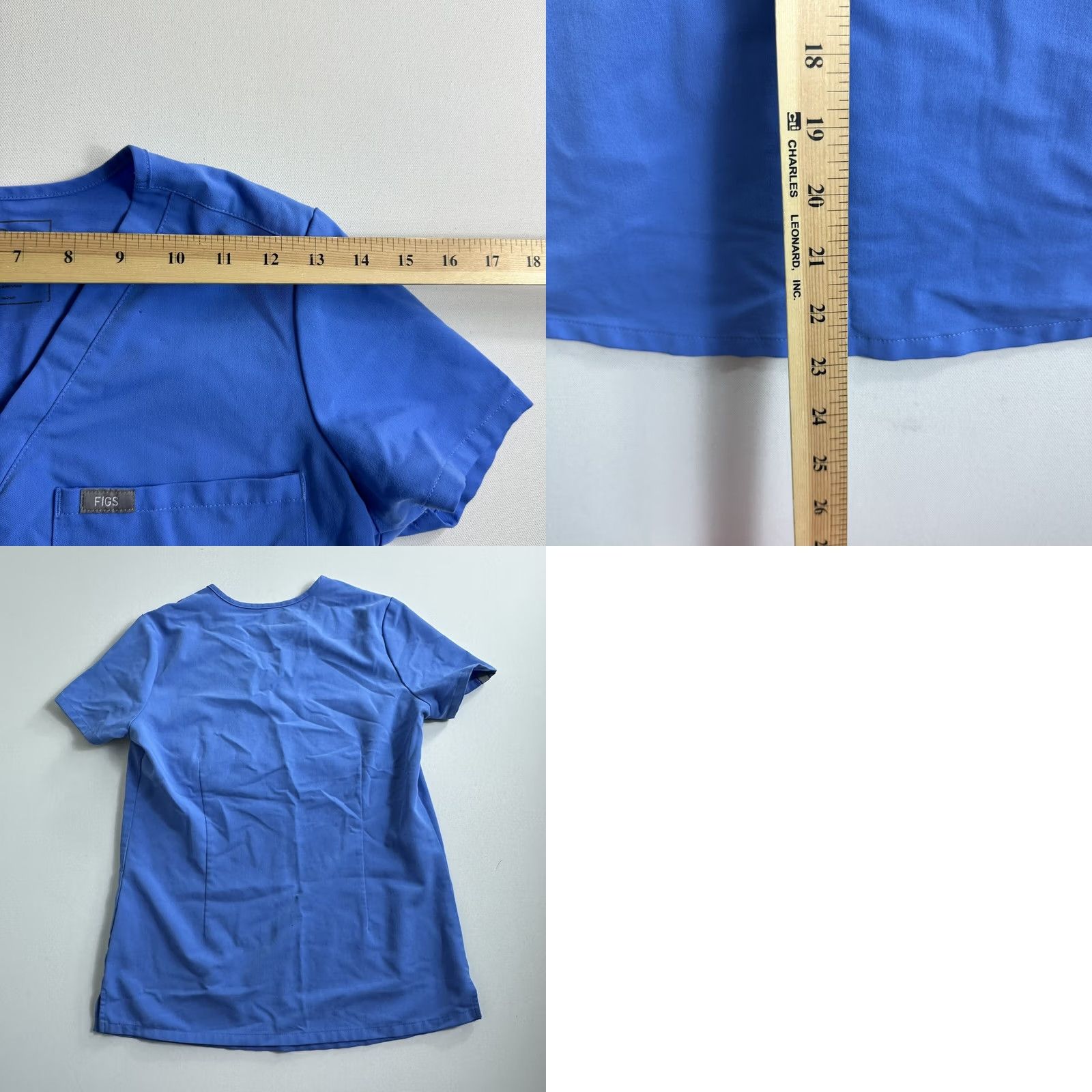 Vintage FIGS Catarina Scrub Top Solid Blue with Single Pocket Womens 2XS Uniform Blue Women XS? Size XXS / US 00 / IT 34 - 8 Thumbnail