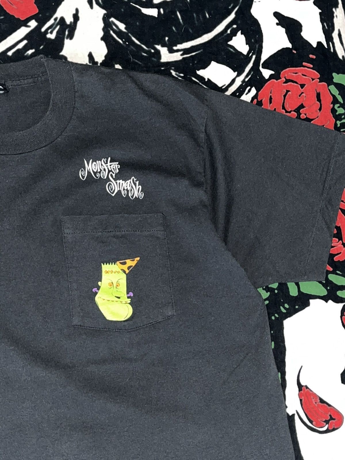 Unsound Rags Crazy 90’s Faded ERD Monster Smash Frankenstein Pocket Tee Size US XL / EU 56 / 4 - 2 Thumbnail