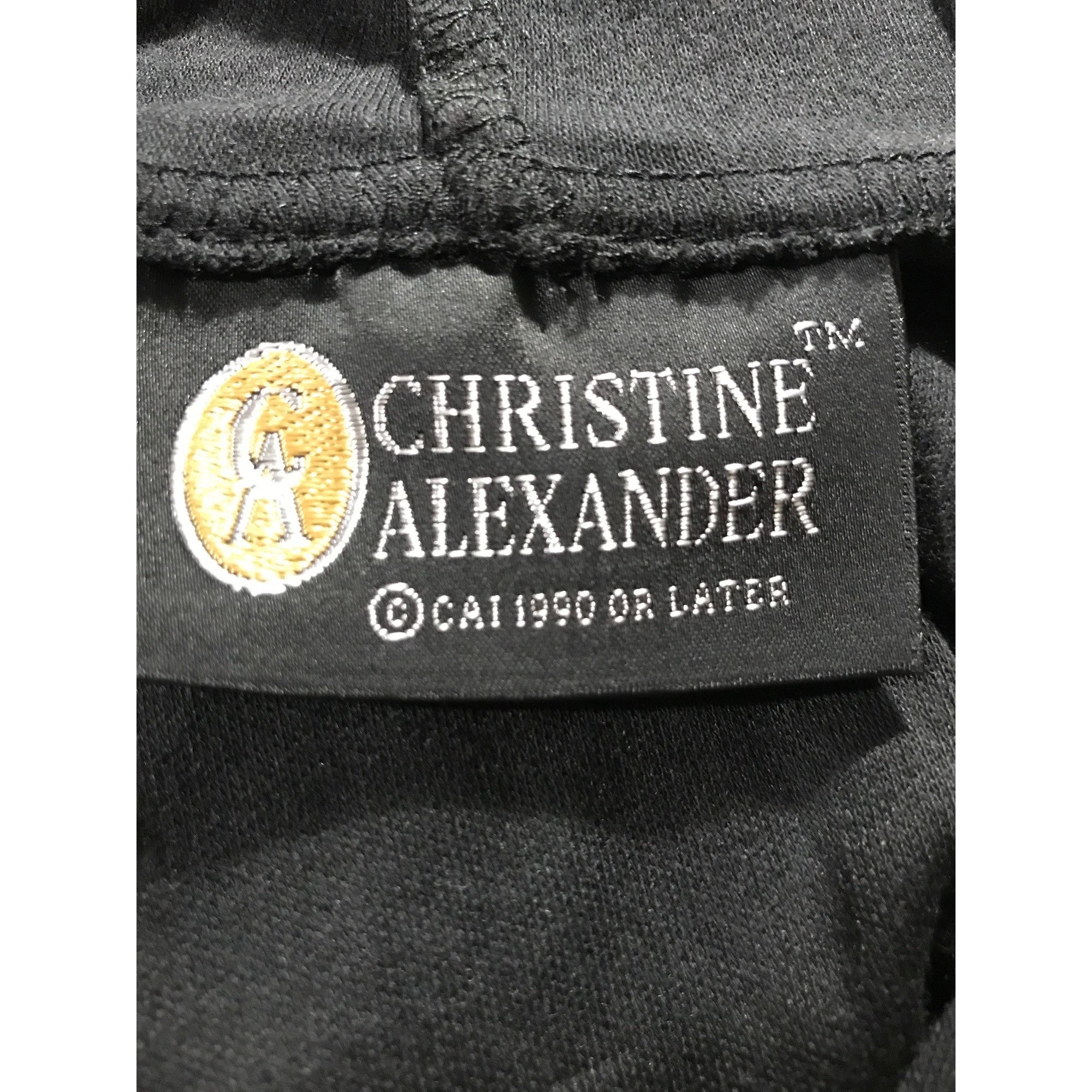 Designer Christine Alexander Large Black Cotton Hooded Long Smock Jac Size L / US 10 / IT 46 - 7 Thumbnail