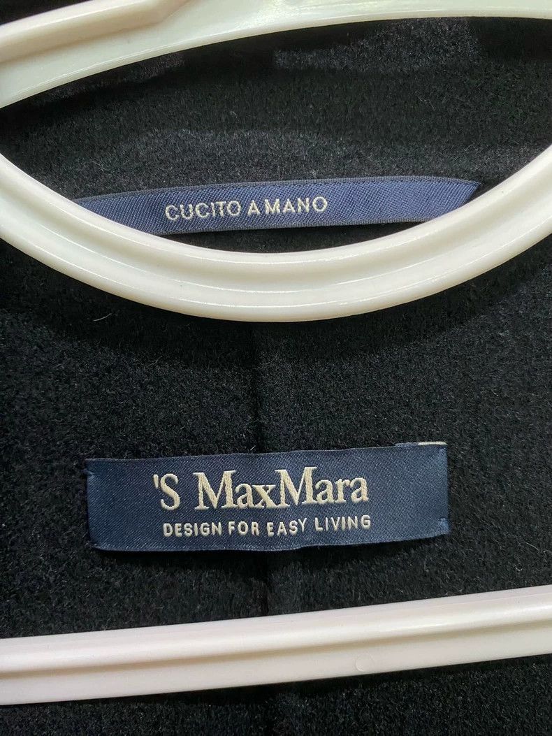 Max Mara Max Mara Black Long Coat Size S / US 4 / IT 40 - 3 Thumbnail