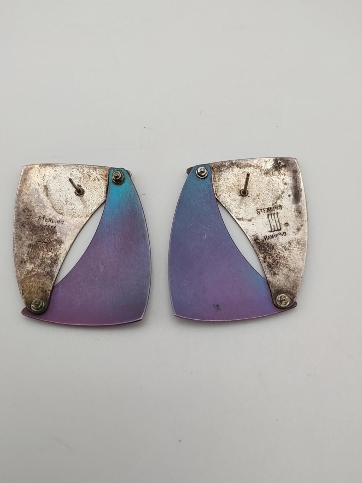 Other Idelle Hammond Sass Sterling Titanium Modernist Earrings Size ONE SIZE - 3 Thumbnail