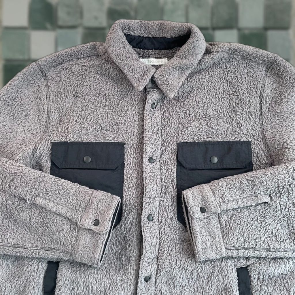 Outerknown Outerknown Skyline Shirt Jacket Men XL Grey Fleece Sherpa Snap Up Long Sleeve Size US XL / EU 56 / 4 - 1 Thumbnail