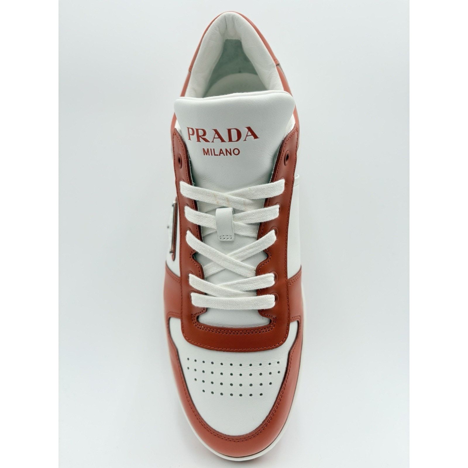 Prada Prada Downtown Low Leather ' Orange White ' | SUPER CLEAN! Size US 11 / EU 44 - 5 Thumbnail