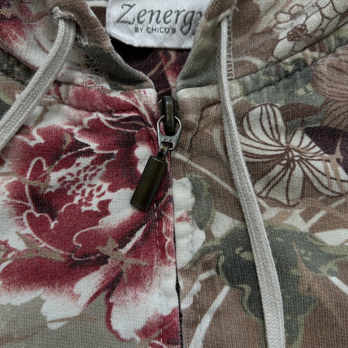 Vintage Vintage Zenergy by Chico’s Floral Full Zip Hoodie Size US L / EU 52-54 / 3 - 3 Thumbnail