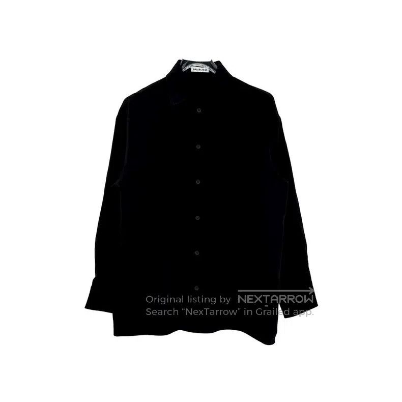 Balenciaga Balenciaga Black solid color chiffon shirt Size 4XL / US 24-26 - 1 Thumbnail