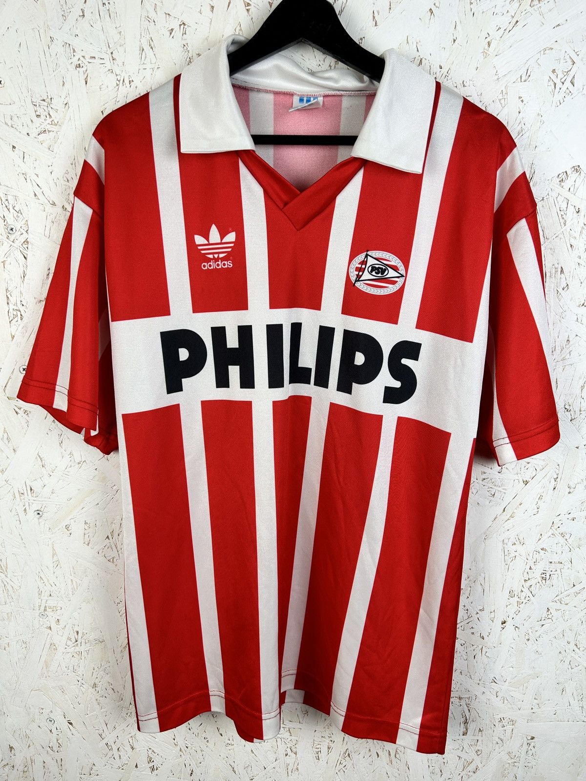 Adidas Vintage Adidas PSV Eindhoven 1990/92 Home Kit Soccer Jersey Size US L / EU 52-54 / 3 - 1 Thumbnail
